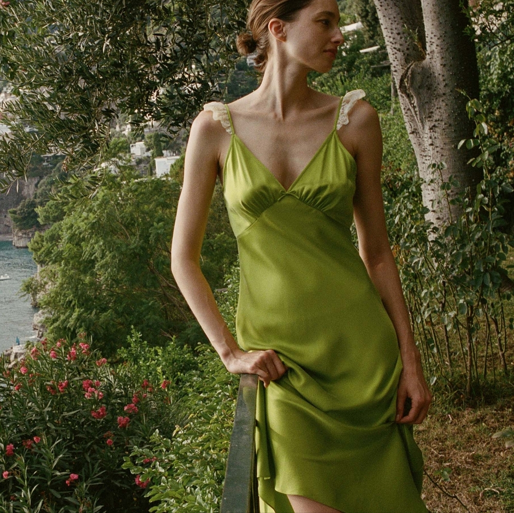 Doen Claire Dress Chartreuse XS